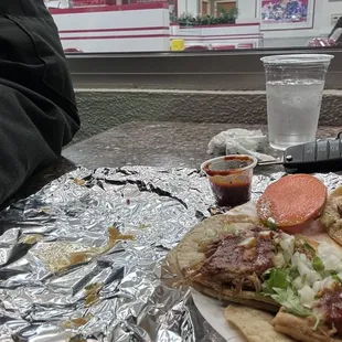 Eating my tacos at In and Out!