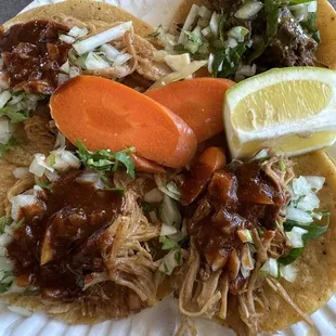 3 Carnitas Taco and a Birria Taco