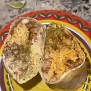 Half asada half pastor. Both bomb!!