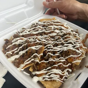 Asada nachos
