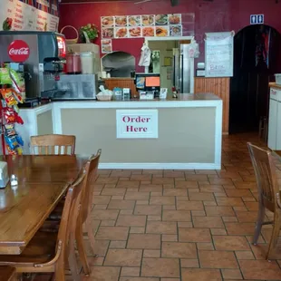 the inside of a restaurant