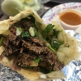 a close up of a burrito