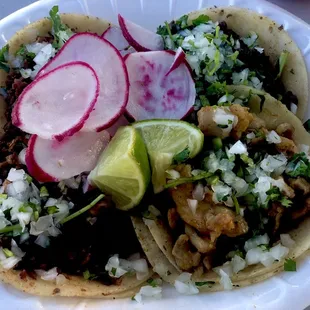 Tacos  small like in Mexico