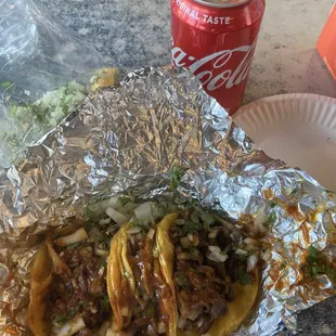 Al pastor and asada tacos (taste like nothing)
