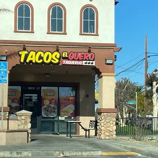 Front entrance with specials posted on the window