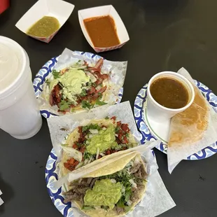 Birria, Al pastor, chorizo , Carne asada Horchata