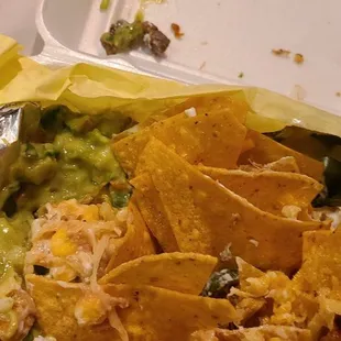 Chicken nachos, unfortunately we found pieces of beef