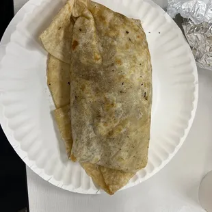 The burrito doesn't even have asada .