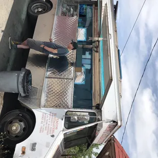 outside, sushi and sashimi