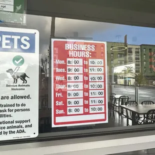 Recently business hours