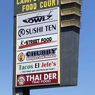 a sign for a restaurant