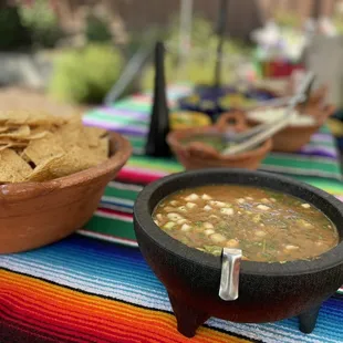 The chips and salsa bar was a huge hit!