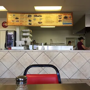 a view of the counter