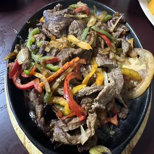 Steak fajitas