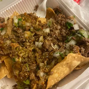 Nachos with Meat Asada