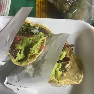 Carne asada and Pork Tacos