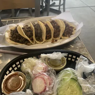 Carne Asada and Pastor Tacos
