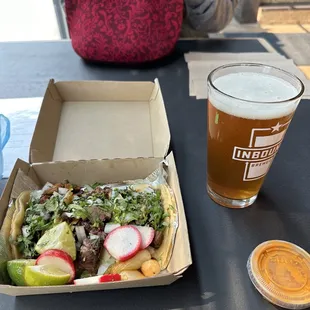 Pastor taco and 2 Suagardo tacos
