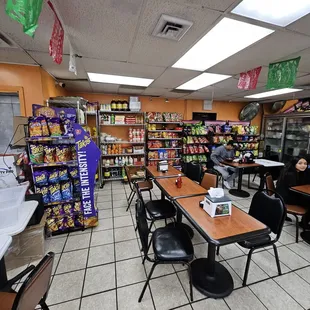 This is a view of the market inside the restaurant.