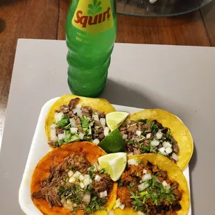 The tacos are delicious here! It is my first time seeing birria at a taco place and it was delicious!