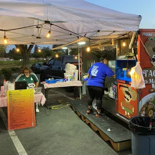 Their small spot in the Walgreens Parking lot.