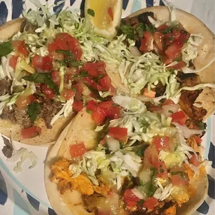 Chicken, Asada, Al Pastor very good.