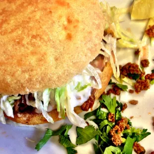 Really great! Barbacoa gordita and a ground beef taco. Loved all of the flavor in their ground beef &amp; in the gordita dough.