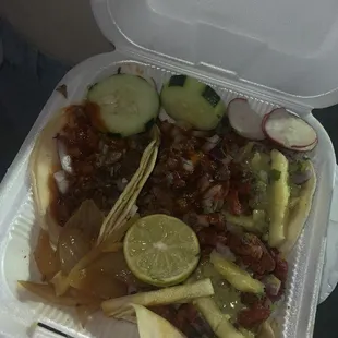 Al pastor and carne asada tacos