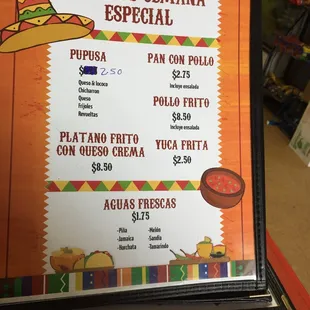 They have added some Salvadorean items to the menu!