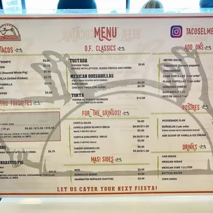 Food menu