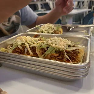 CHICKEN TINGA TOSTADAS