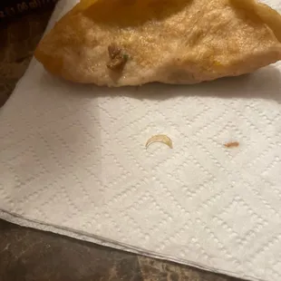 a taco on a napkin