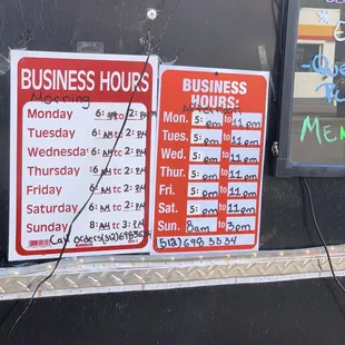 Opening hours