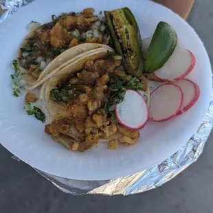 Pollo tacos! Delicious and spicy!