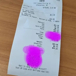 Completely reasonable pricing - the quantity of food was notable and the quality was remarkable.