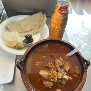 We have Menudo every Saturday &amp; Sunday! With hand made tortillas