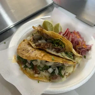 Quesabirrias with hand made tortilla!