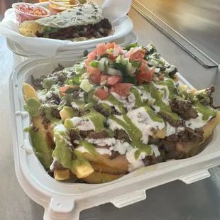 Freshly made Asada Fries with the meat of your choice!