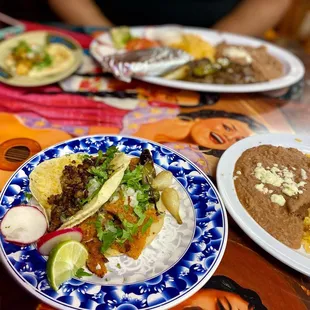 mexican food on plates