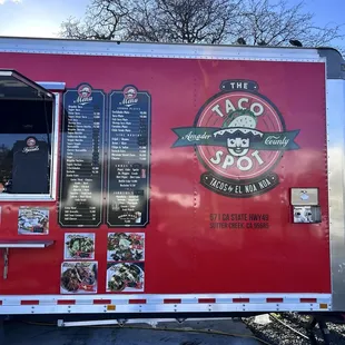 Food truck's menu