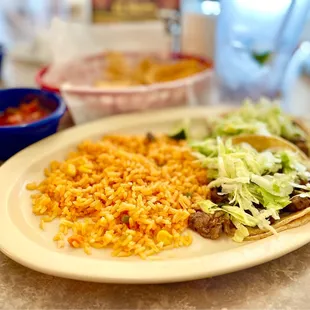 Carne Asada Tacos &amp; Spanish Rice