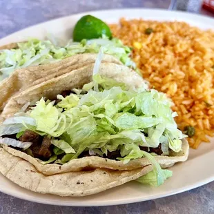 Carne Asada Tacos &amp; Rice