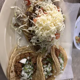 Tacos and tostada
