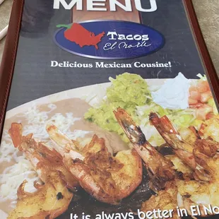 a menu for a mexican cuisine restaurant