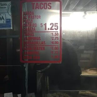 El menu.