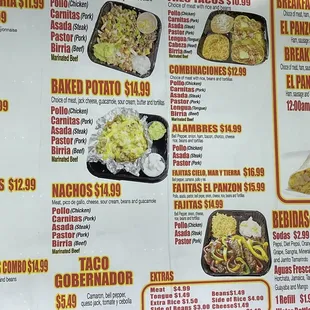 ramen and noodles, menu