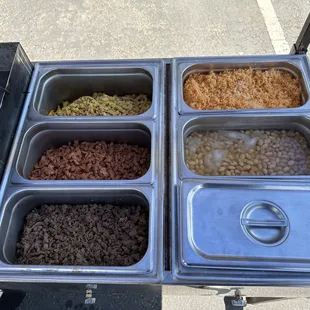 a tray of food