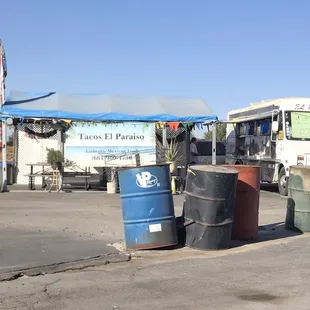 Next to freeway on ramp, Mexican &amp; Salvadoran