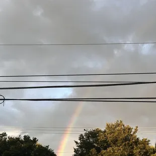Rainbow seen from their bench