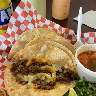 Plate of 5 Fajita tacos